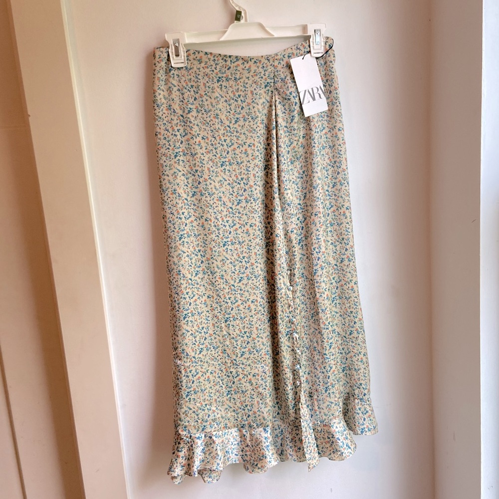 Zara | Midi Floral Skirt | NWT